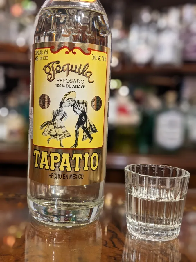 Bottle of Tapatio additive free tequila