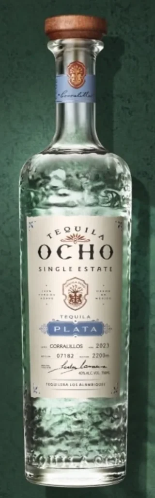 Tequila Ocho Plata bottle