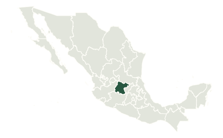 Guanajuato highlighted within Mexico