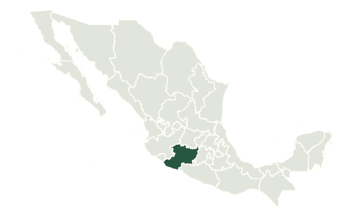 Michoacán highlighted within Mexico